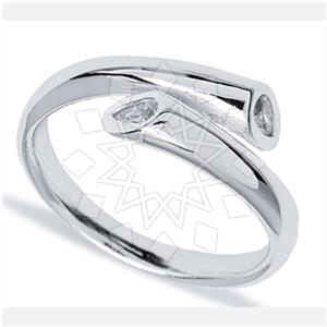 925 Sterling Silver Minimal Dainty Double Gemstone Rings