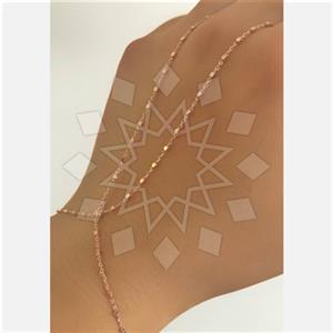 925 Sterling Silver Minimal Dainty Single Finger to Bracelet Hand Jewelry