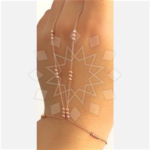 925 Sterling Silver Minimal Dainty Single Finger to Bracelet Hand Jewelry