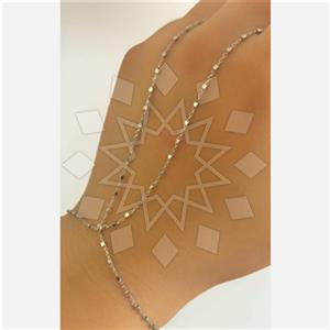 925 Sterling Silver Minimal Dainty Single Finger to Bracelet Hand Jewelry