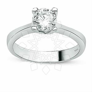 925 Sterling Silver Modern  Engagement and Wedding Rings