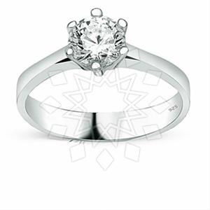 925 Sterling Silver Modern  Engagement and Wedding Rings