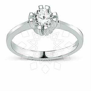 925 Sterling Silver Modern  Engagement and Wedding Rings