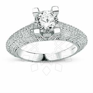 925 Sterling Silver Modern  Engagement and Wedding Rings