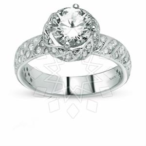 925 Sterling Silver Modern  Engagement and Wedding Rings