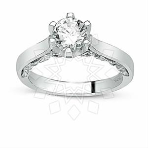 925 Sterling Silver Modern  Engagement and Wedding Rings