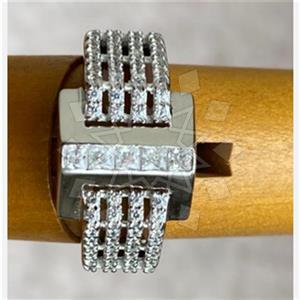 925 Sterling Silver Modern Italian Style  Cocktail Fantasy Rings