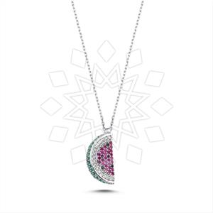 925 Sterling Silver Modern Italian Style  Pendant Necklace