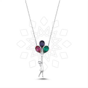 925 Sterling Silver Modern Italian Style  Pendant Necklace
