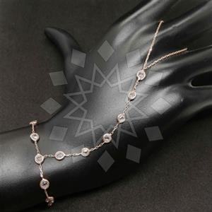 925 Sterling Silver Modern  Single Finger to Bracelet Hand Jewelry