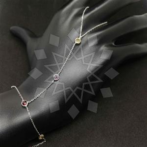 925 Sterling Silver Modern  Single Finger to Bracelet Hand Jewelry
