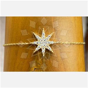 925 Sterling Silver Moon and Stars Classic Bracelets