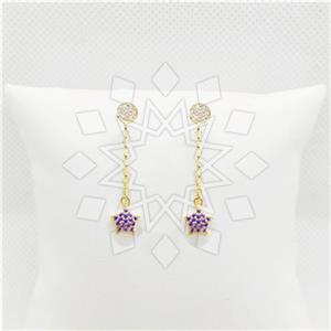 925 Sterling Silver Moon and Stars Geometric Minimal Dainty Dangle Earrings