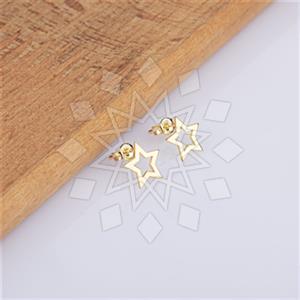 925 Sterling Silver Moon and Stars Minimal Dainty Stud Earrings
