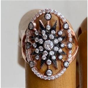 925 Sterling Silver Moon and Stars Multi Gemstone Rings