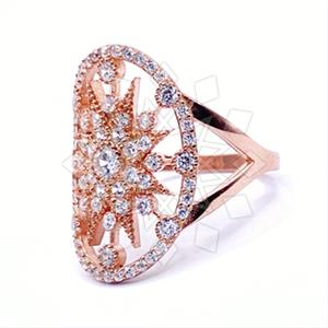 925 Sterling Silver Moon and Stars Multi Gemstone Rings