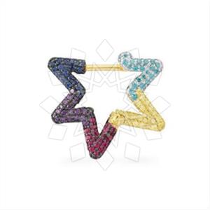 925 Sterling Silver Moon and Stars Unique Earrings