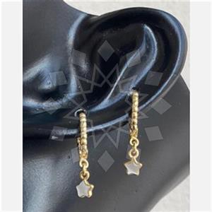 925 Sterling Silver Moon and Stars Dangle Earrings