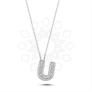 925 Sterling Silver Personalized Letter Pendant Necklace