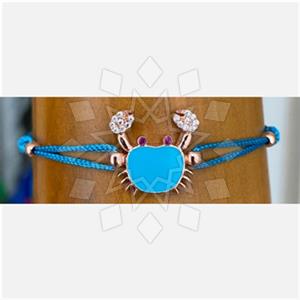 925 Sterling Silver Sea and Shell Macrame String Bracelets