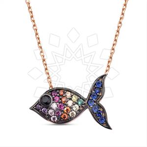 925 Sterling Silver Sea and Shell Pendant Necklace