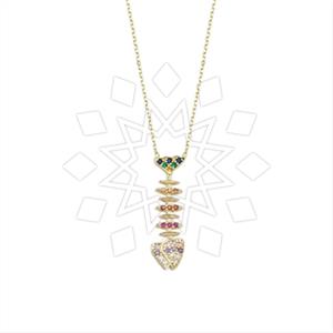 925 Sterling Silver Sea and Shell Pendant Necklace