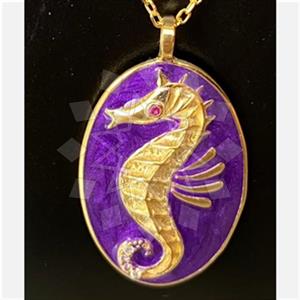 925 Sterling Silver Sea and Shell Pendant Necklace