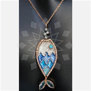 925 Sterling Silver Sea and Shell Pendant Necklace