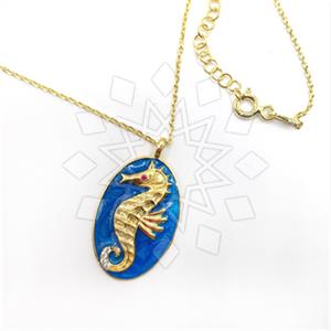 925 Sterling Silver Sea and Shell Pendant Necklace