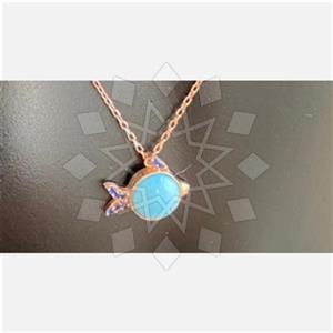 925 Sterling Silver Sea and Shell Pendant Necklace