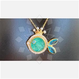 925 Sterling Silver Sea and Shell Pendant Necklace