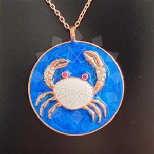 925 Sterling Silver Sea and Shell Pendant Necklace