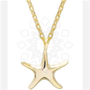 925 Sterling Silver Sea and Shell Pendant Necklace