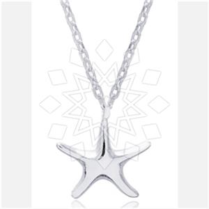 925 Sterling Silver Sea and Shell Pendant Necklace