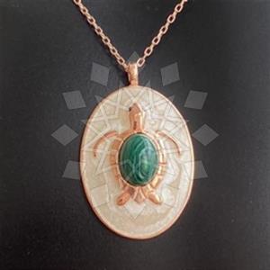925 Sterling Silver Sea and Shell Pendant Necklace