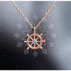 925 Sterling Silver Sea and Shell Pendant Necklace