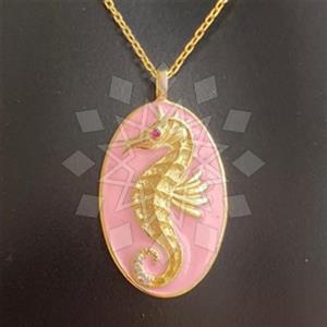 925 Sterling Silver Sea and Shell Pendant Necklace