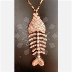 925 Sterling Silver Sea and Shell Pendant Necklace