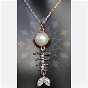 925 Sterling Silver Sea and Shell Unique Necklace