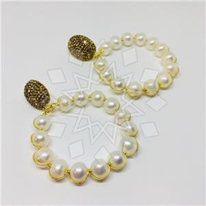 925 Sterling Silver Shimmering  Dangle Earrings