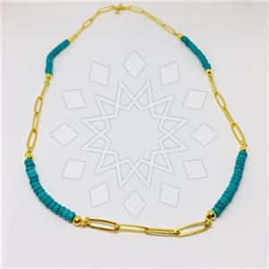 925 Sterling Silver Shimmering  Metal and Chain Necklace