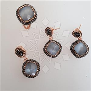 925 Sterling Silver Shimmering  Ring Bracelet Pendant Sets