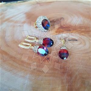 925 Sterling Silver Shimmering  Ring Earring Necklace Sets