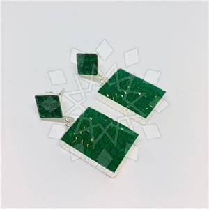 925 Sterling Silver Shimmering  Single Drop Earrings