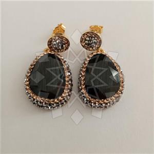 925 Sterling Silver Shimmering  Single Drop Earrings