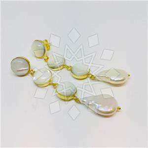 925 Sterling Silver Shimmering  Triple Drop Earrings