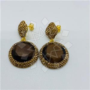 925 Sterling Silver Shimmering  Unique Earrings