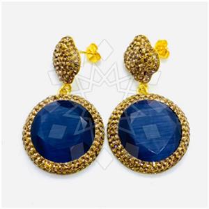 925 Sterling Silver Shimmering  Unique Earrings