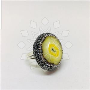 925 Sterling Silver Shimmering  Unique Rings