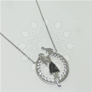925 Sterling Silver Signature  Pendant Necklace